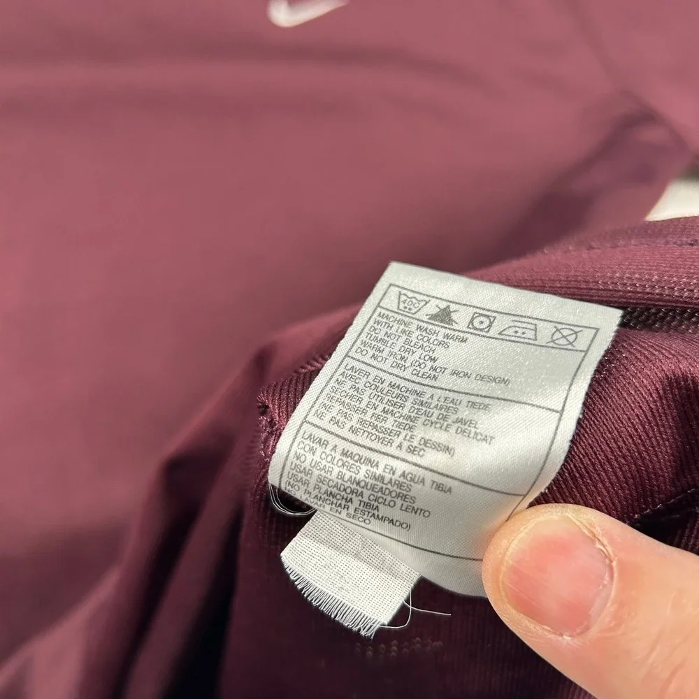 Vintage Nike Shirt Mens XL Performance Maroon Burgundy Swoosh Athletic Y2K Solid